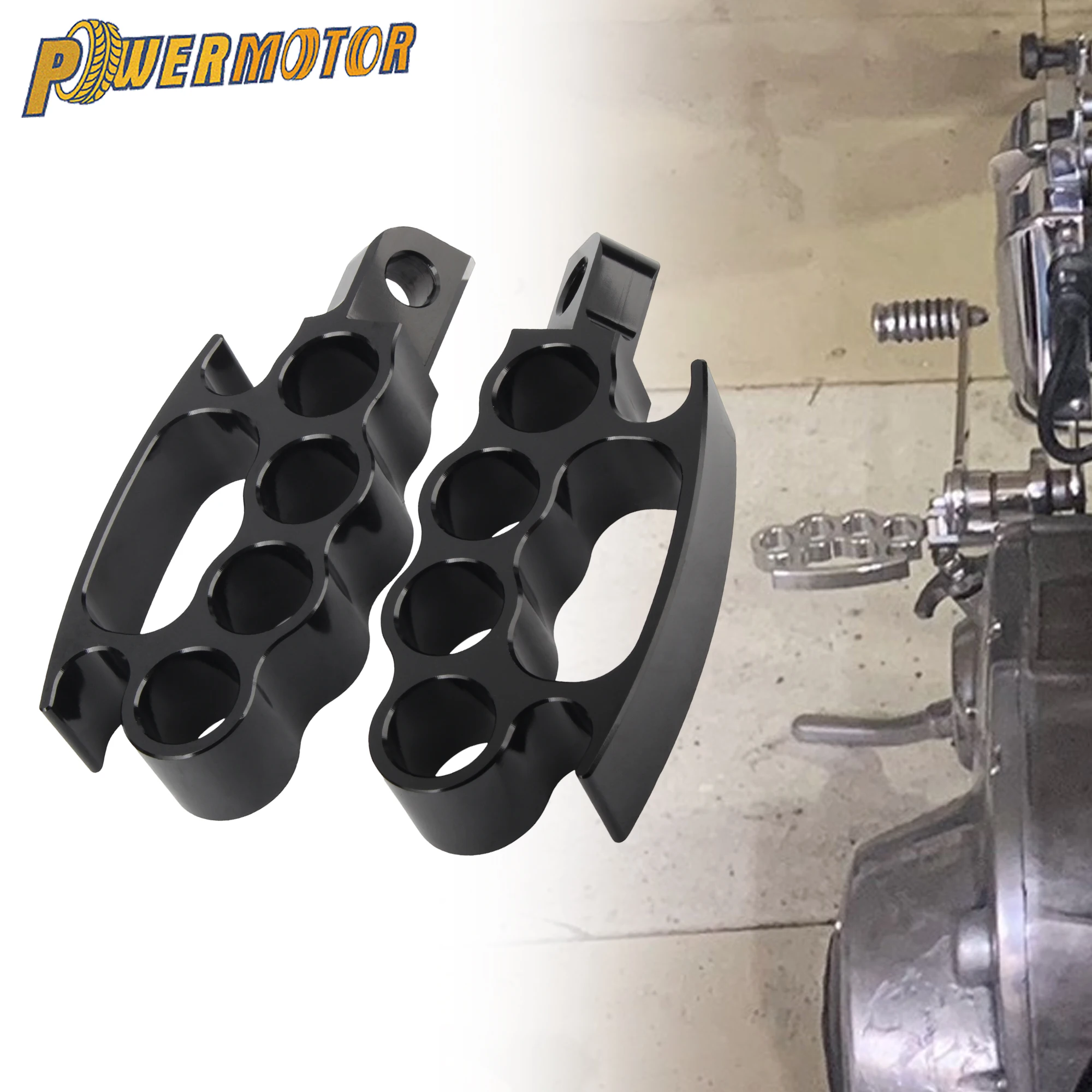 

For Harley Motorcycle Foot Pegs Pedals For Touring Softail Dyna Sportster Road King Black Chrome CNC Footrest Cafe Racer Chopper