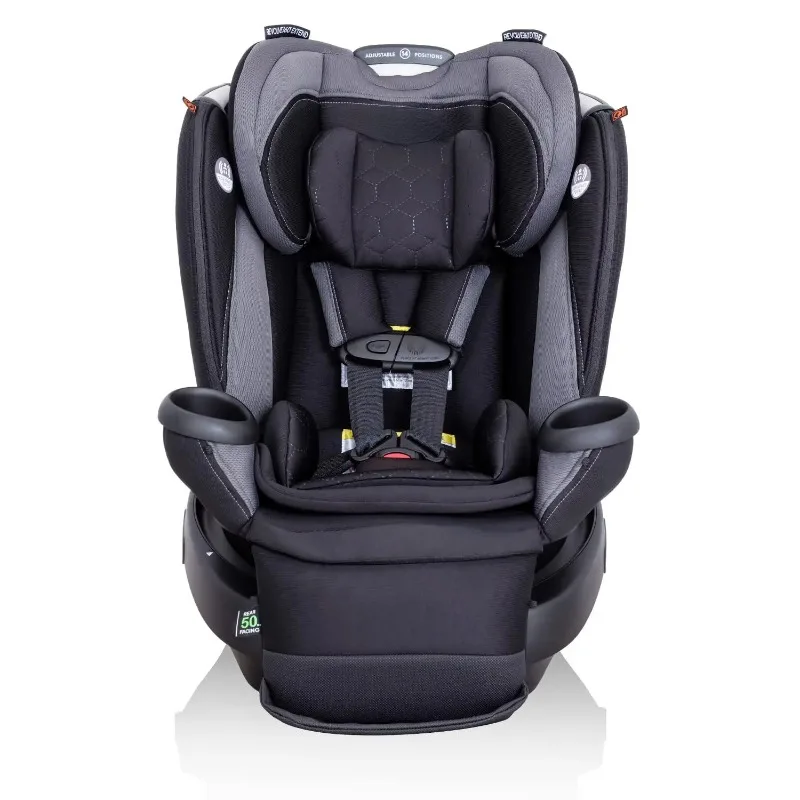 Revolve360 Extend All-in-One Rotational Car Seat with Quick Clean Cover (Revere Gray)