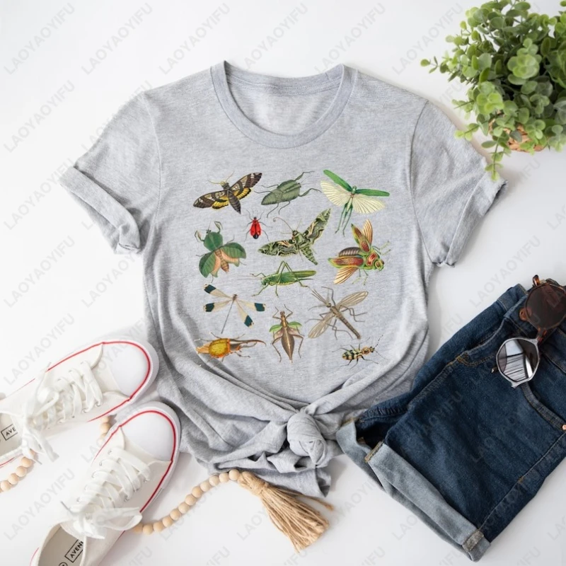 

Insect Bug Entomology Moth Tshirt Gift Nature Forestcore Lover Men Women Summer Simple Casual Cotton Tees Novelty Creative Tops
