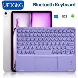 iPad 11th 2025 11 인치 A16 Air 13 11 M3 Pro IOS 안드로이드 윈도우 태블릿 키보드 용 터치 패드가있는 무선 블루투스 키보드