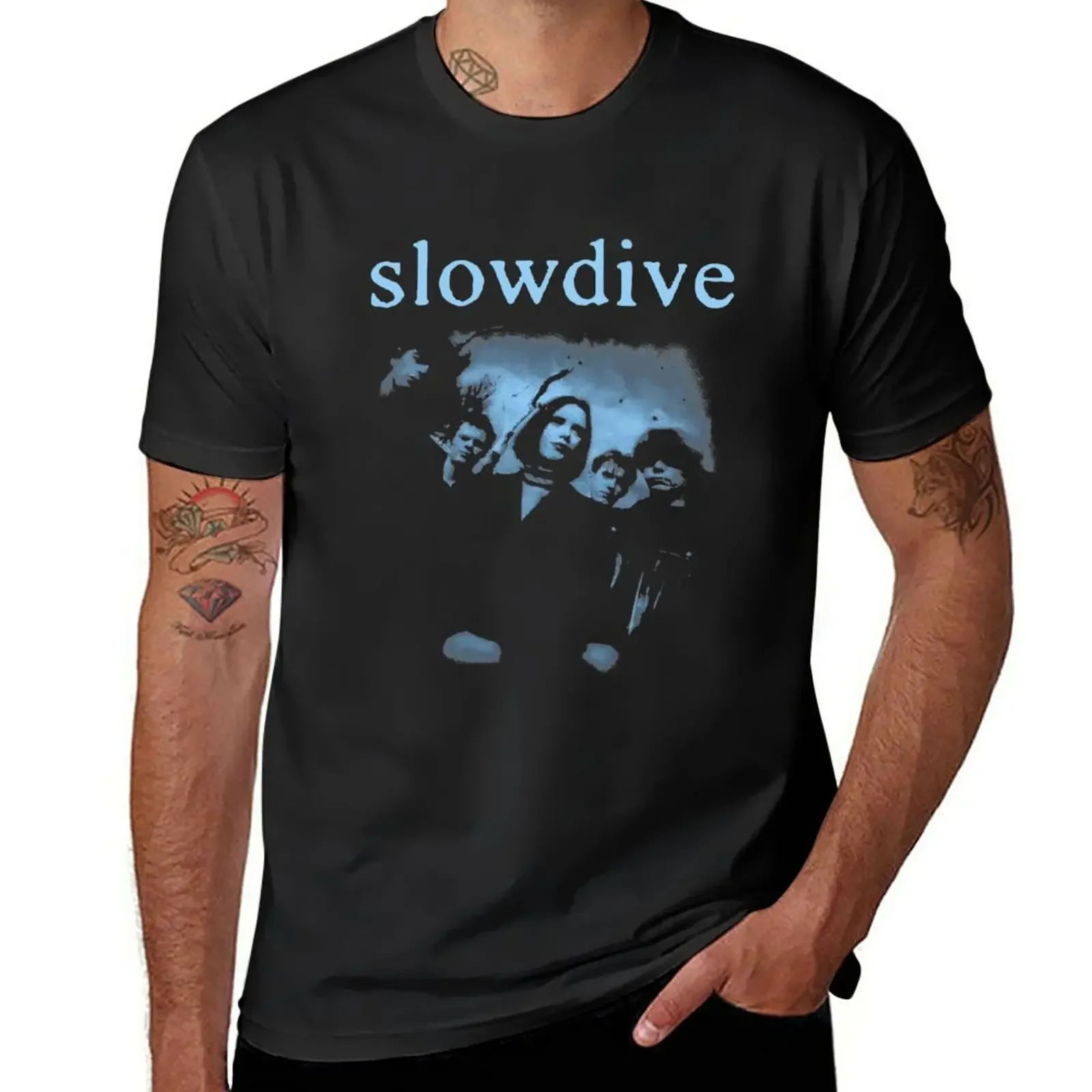 

Graphic Slowdive English rock band T-Shirt blacks boys animal print Men's t-shirt