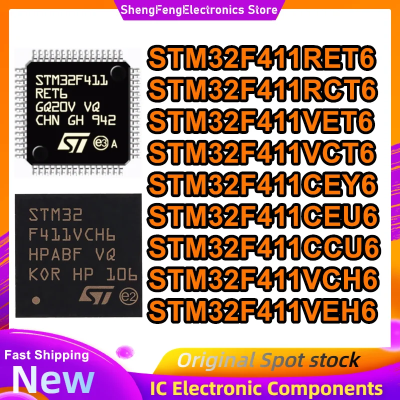 

STM32F411RET6 STM32F411RCT6 STM32F411VET6 STM32F411VCT6 STM32F411CEY6 STM32F411CEU6 STM32F411CCU6 STM32F411VCH6 STM32F411VEH6