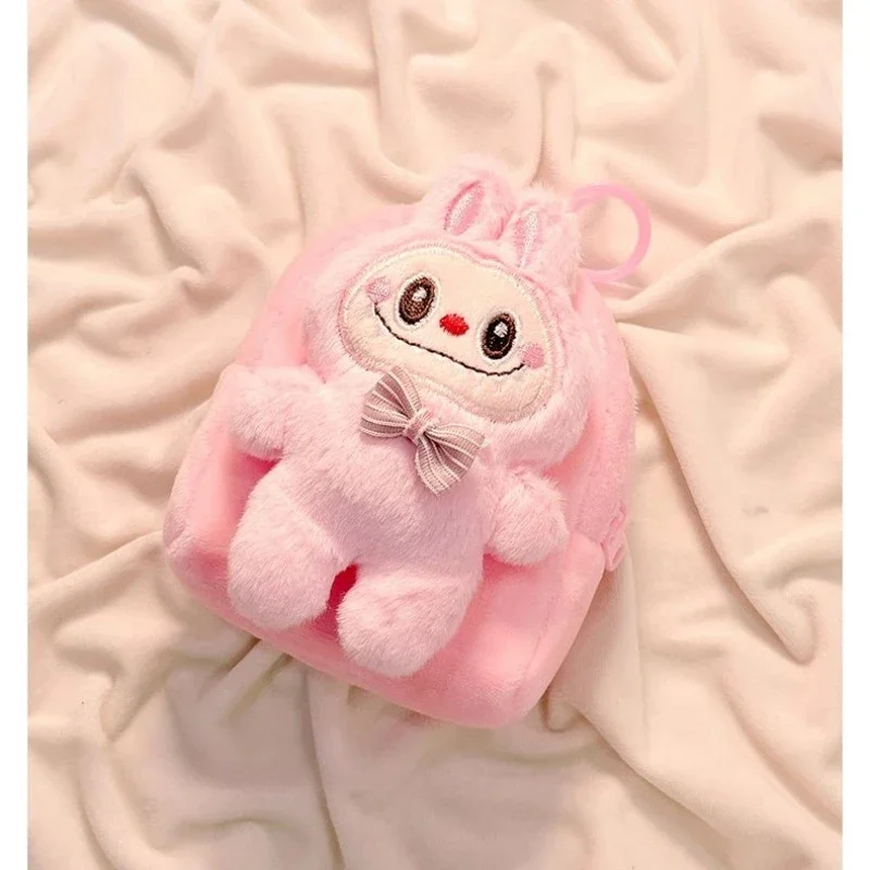 Labubu Plush Doll Coin Purse Cute Rabbit Earphone Bag Labubu Car Keychain Fashion Backpack Pendant Boys Girl&Child Holiday Gifts