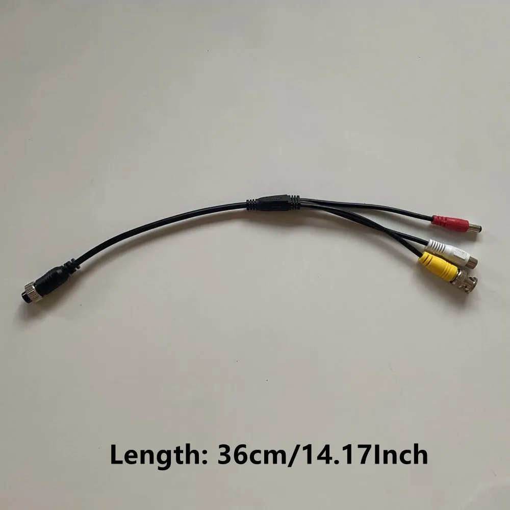 Aviation Extension Video Cable 4 Pin Female/Male Aviation To BNC + DC + RCA Connectors 5.5*2.1mm DC Plug