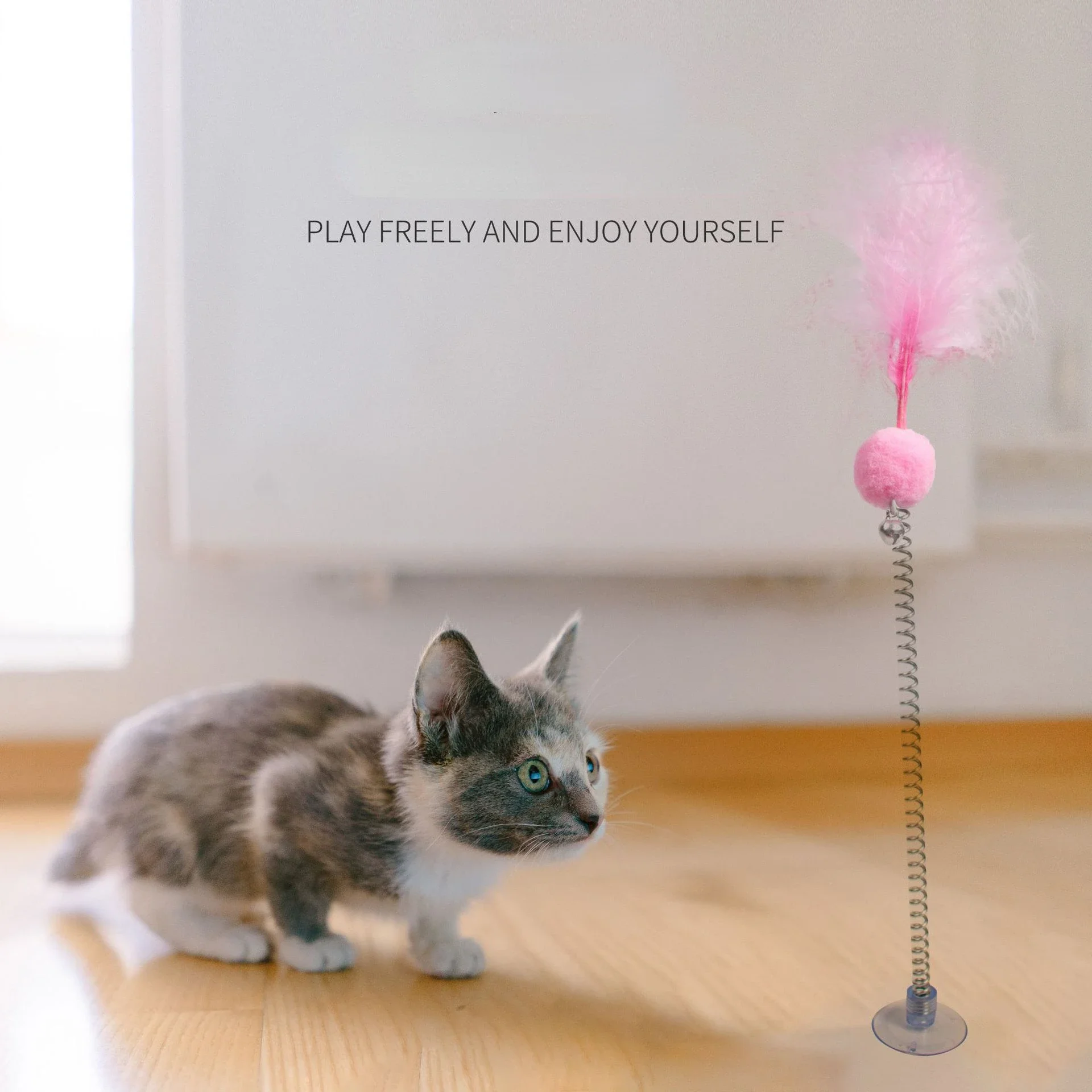 Pet Cat Toys Creative Cat Interactive Toy with Bell Fake Feather Pets Catcher Teaser Decor Cat Stick Kitten Toys Pet Supplies