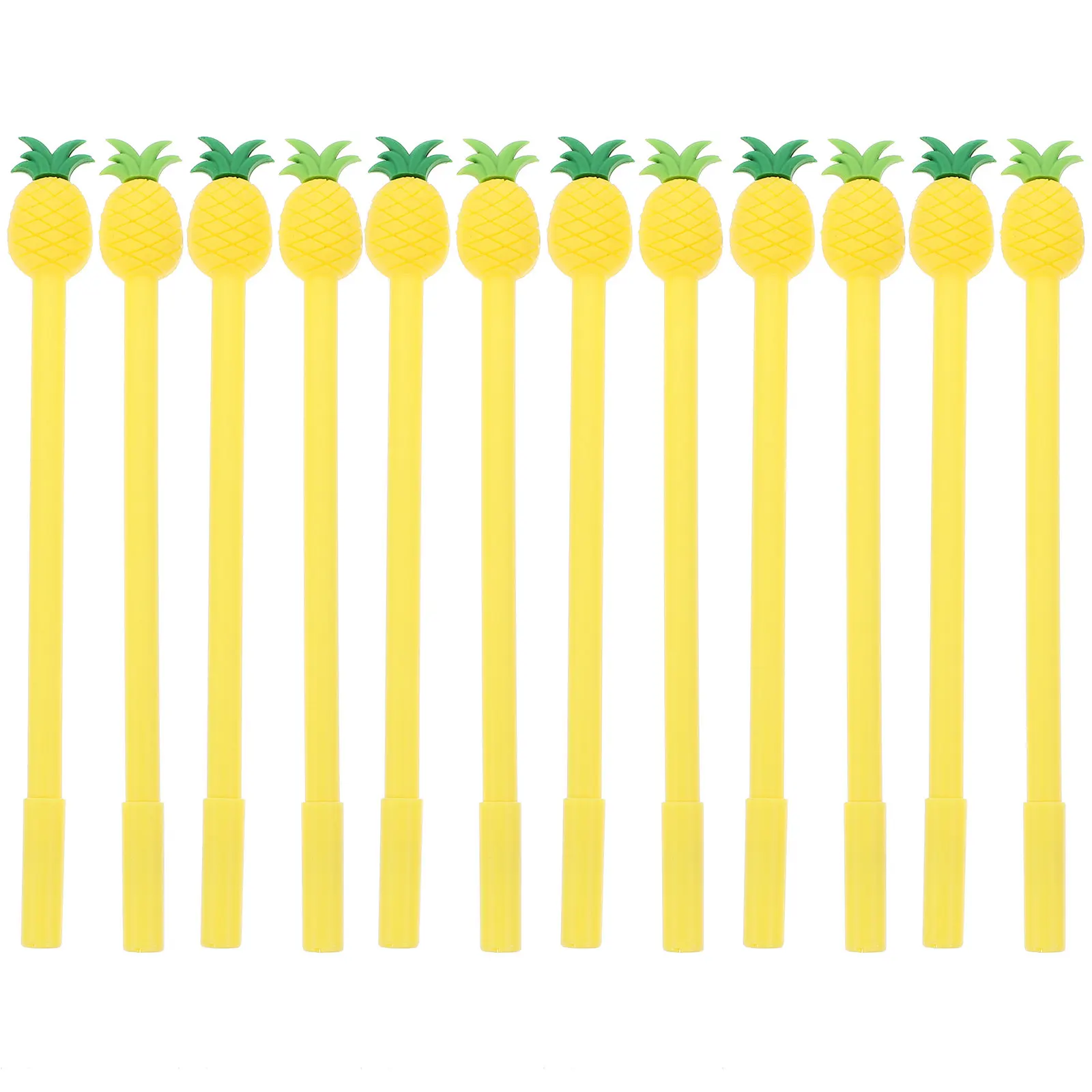 

12Pcs Pineapple Gel Pens Adorable Design Tool for Children Students Homework Drawing Marking Blessing Cards School