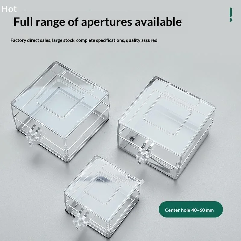 1Pc 40/50/60mm Button Protection Cover PC Lockable Anti Misoperation Cover Double Sided Tape TransparentFurnishing world