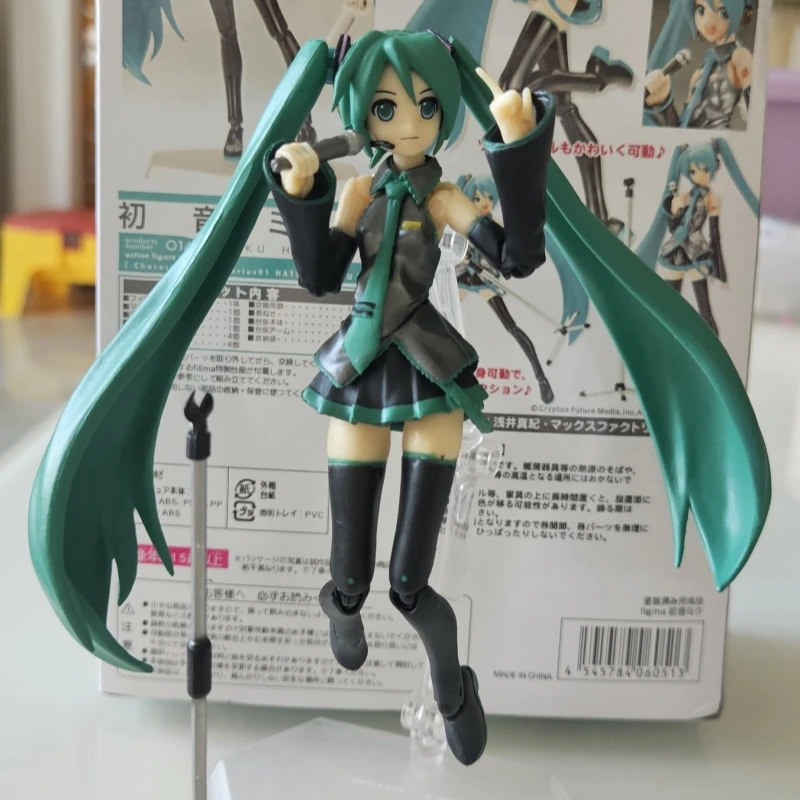 15cm Hatsune Miku Anime Figure Figma 014 Standing Posture Manga Statue Pvc Action Figure Collectible Model Doll Toys Gifts