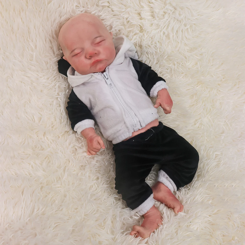 

Силиконовая кукла Reborn Corpo De 18 дюймов для мальчика, платиновая силиконовая кукла Reborn, 3D окрашенная однотонная кукла для новорожденных для детей, подарок