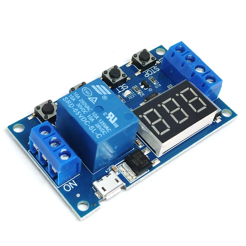 DC 5V 12V 24V LED Light Digital Time Delay Relay Trigger Cycle Timer Delay Switch Circuit Board Timing Control Module DIY javino