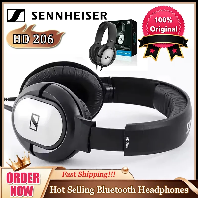 Sennheiser HD206 Over-Ear Wired Surround Stereo Bass Audioph
