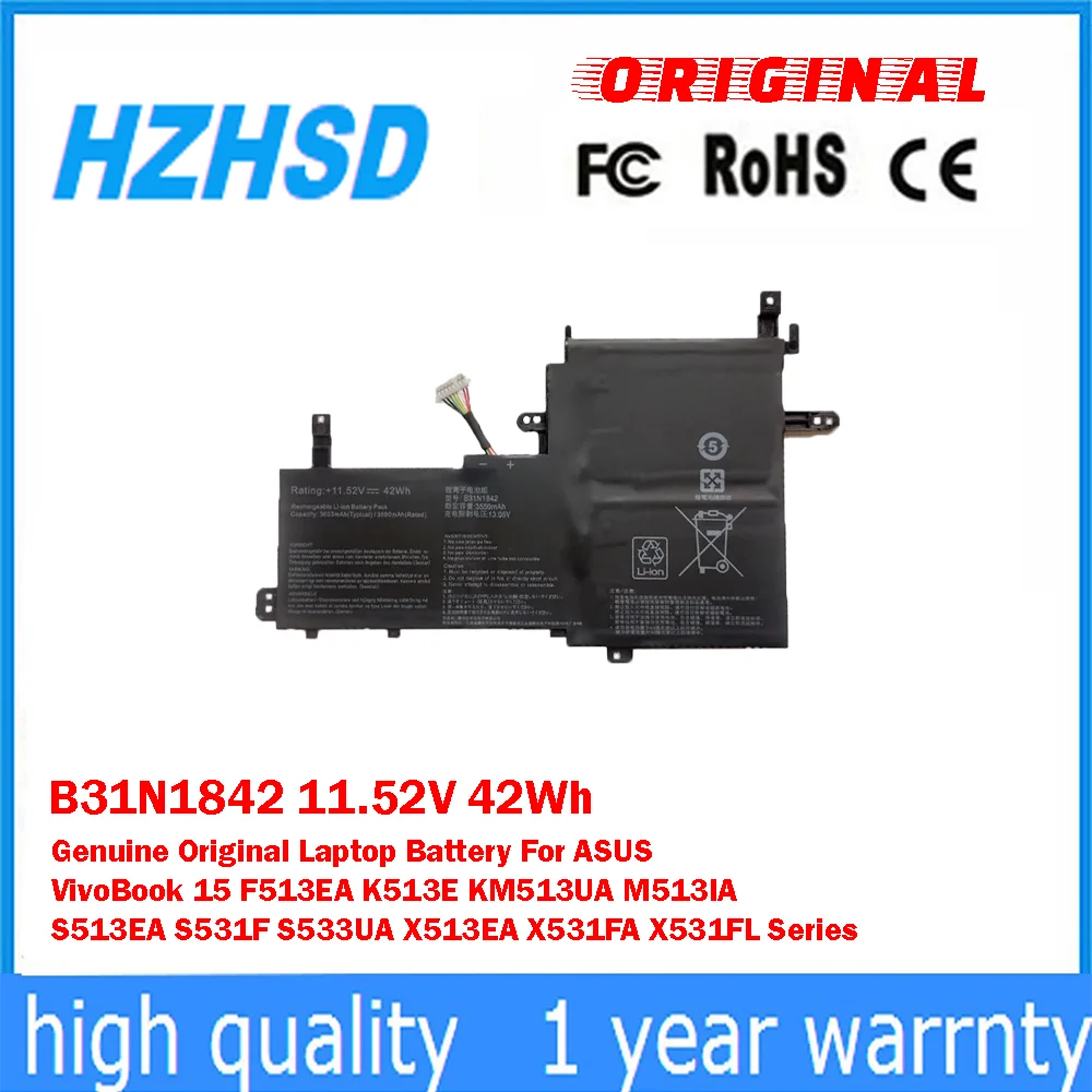 

B31N1842 Оригинальный аккумулятор для ноутбука ASUS VivoBook 15 F513EA K513E KM513UA M513IA S513EA S531F S533UA X513EA