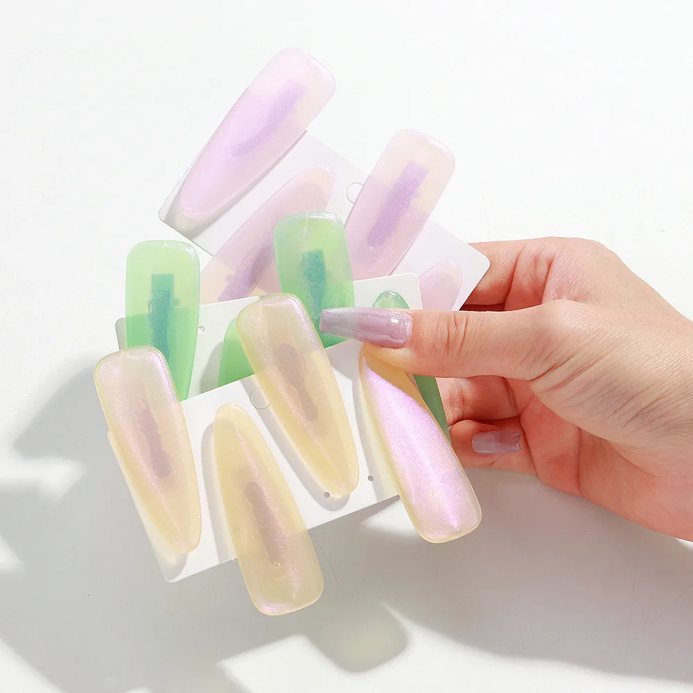 

8pcs Glitter Acrylic Geometric Hair Clips Side Bang Barrette Makeup Washing Face Colorful Accessories Women Girl Styling Hairpin