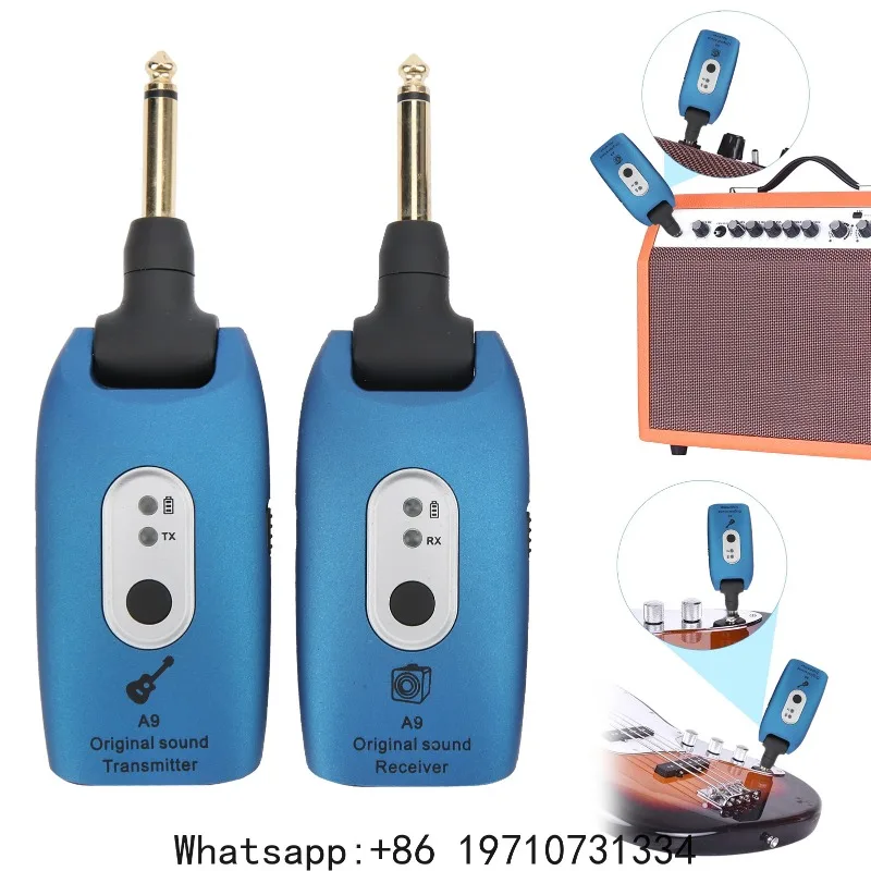 Generic 2.4GHz Wireless Guitar System – A9 Digital Transmitter & Receiver Set with USB Cable for Electric Bass， Plug‑and‑Play view 4