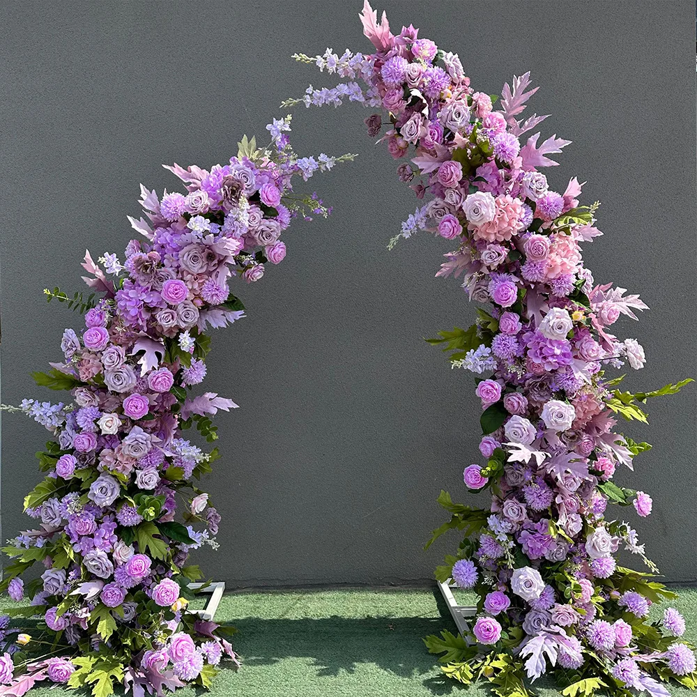 

Artificial flower arch flower stand outdoor wedding layout door decoration ox horn door sheep horn door plant party display