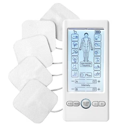 Massageador De Pulso Elétrico para Dezenas, 12 Modos, Máquina De Massagem Corporal, Baixa Freqüência Máquinas De Fisioterapia, EMS Estimulador Muscular Dispositivo