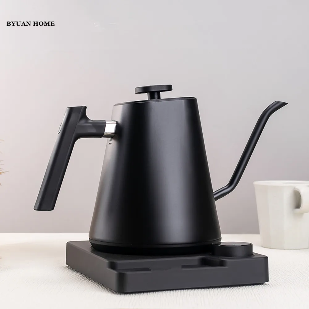 Imagem -06 - Felicita-chaleira Elétrica Gooseneck Black Despeje Temperatura Variale Controlado Coffee Pot Design Simples Bico Quadrado Fino