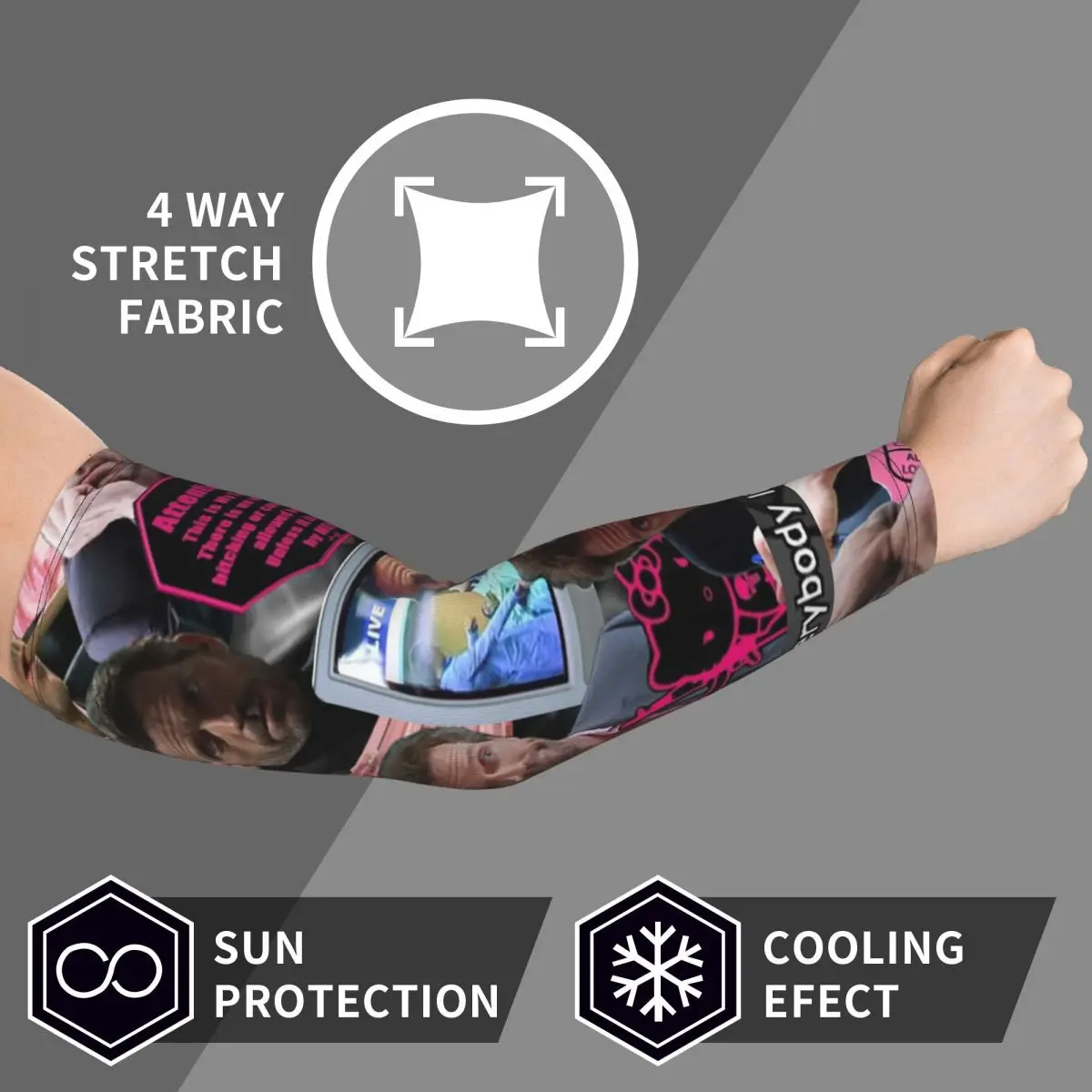 ドクター・グレゴリー・ハウス トゥモローランド アームスリーブ メンズ レディース 日焼け止め UVカット タトゥーカバーアップ スポーツ冷却 サイクリング