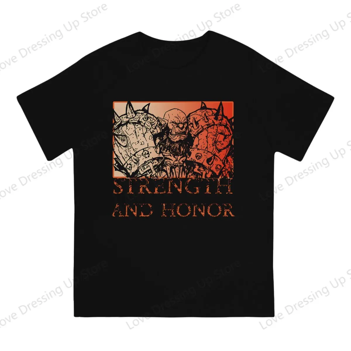 World of Warcraft WOW Game 100% Cotton Casual Men T-Shirt Orc Warrior Short sleeve Tshirts O-Neck Tee Funny Tops