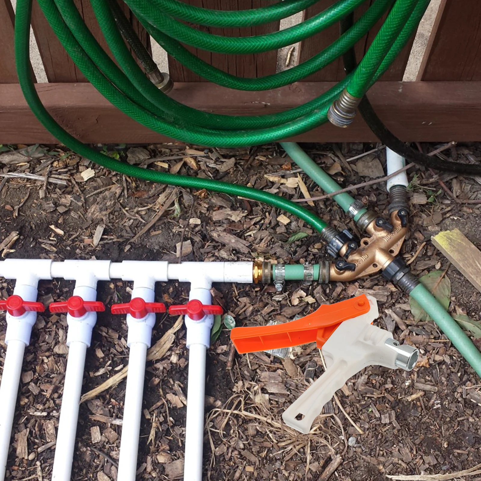 

1pc Drip Irrigation Punch Tool Pe Tubing Hole Puncher Durable Plastic Iron Material Small Lightweight Suitable For Gardening