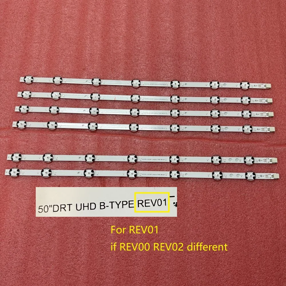 LED Backlight Strip for TELEFUNKEN 50296DLB 50TU7520UA 50400DLB  Vestel 50FB5000B FINLUX 50FX620UA REGAL 50R7560UA 50R7565UA