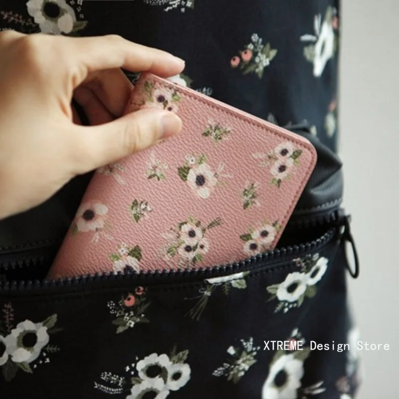 เคสใส่พาสปอร์ตลายการ์ตูนเดินทางแบบน่ารักหนัง PU ซองใส่หนังสือเดินทางตัวจัดระเบียบเอกสารธุรกิจบัตรเครดิตกระเป๋าสตางค์