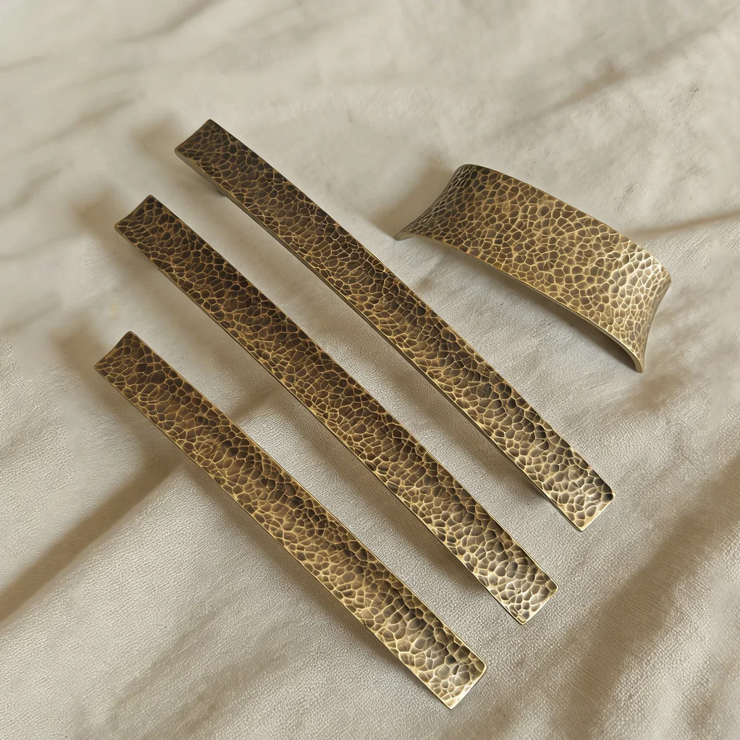 Solid Brass French Style Long Cabinet Handle, Brushed Brass Gold Antique Bronze Pulls for Kitchen Wardrobe Drawer