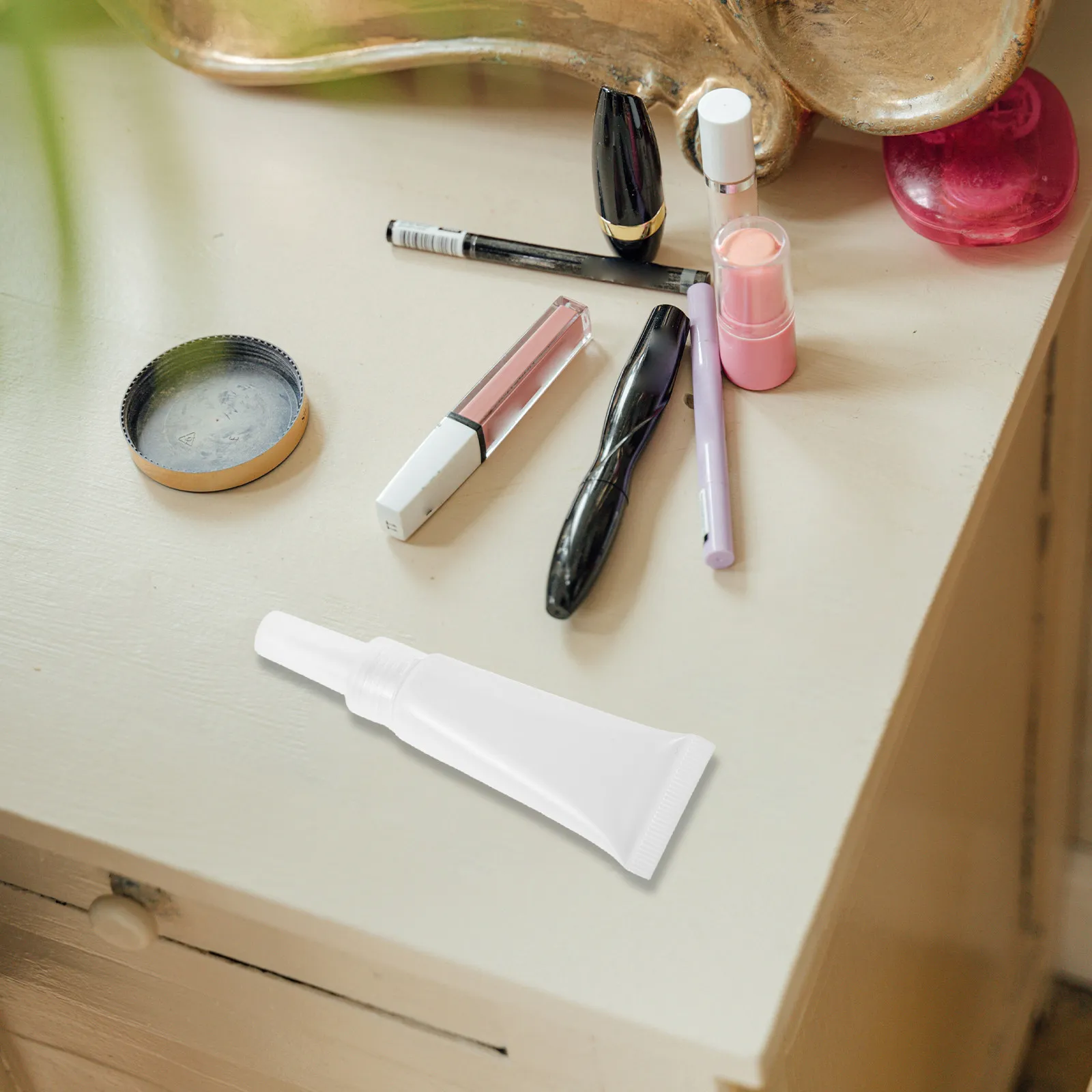 

Набор из 5 прозрачных розовых многоразовых тюбиков для блеска для губ объемом 10 мл, мягкие сжимаемые пустые тюбики для DIY-проектов по уходу за собой, удобные для путешествий