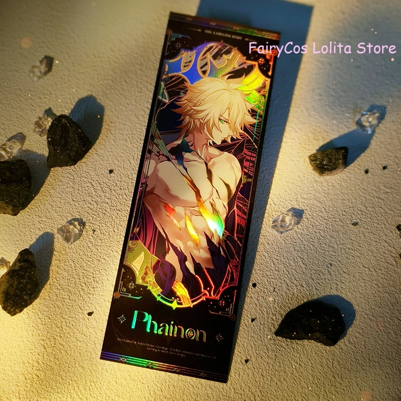 لعبة Khaslana Phainon حامل نموذج الشكل الاكريليك الدائمة علامة الليزر تذكرة شارة ورقة ملونة تأثيري زخرفة الطاولة