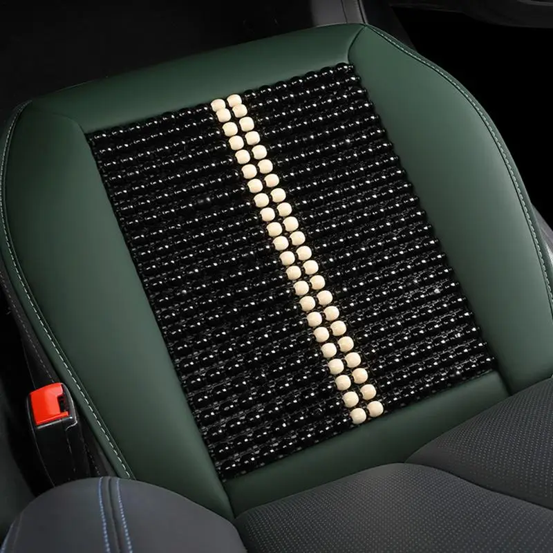 Automobile Wooded Beaded Comfortable Seat Cover Natural Car Seat Cushion With Wood Beads For Summer Cool Massage And Support