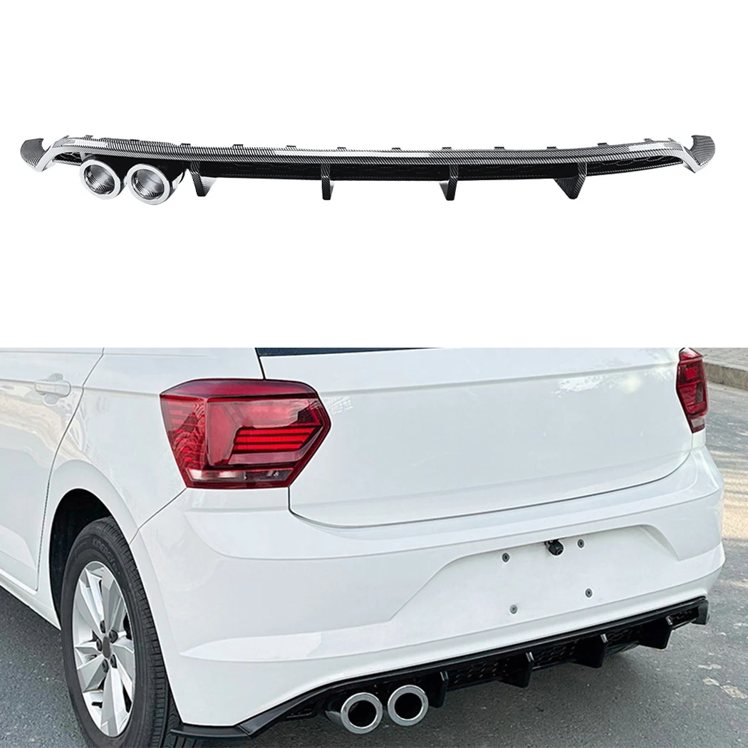 

Car Rear Bumper Diffuser Lip Rear Side Splitters Spoiler Lip For Volkswagen Polo MK6 2019-2024 Body Kits Tuning
