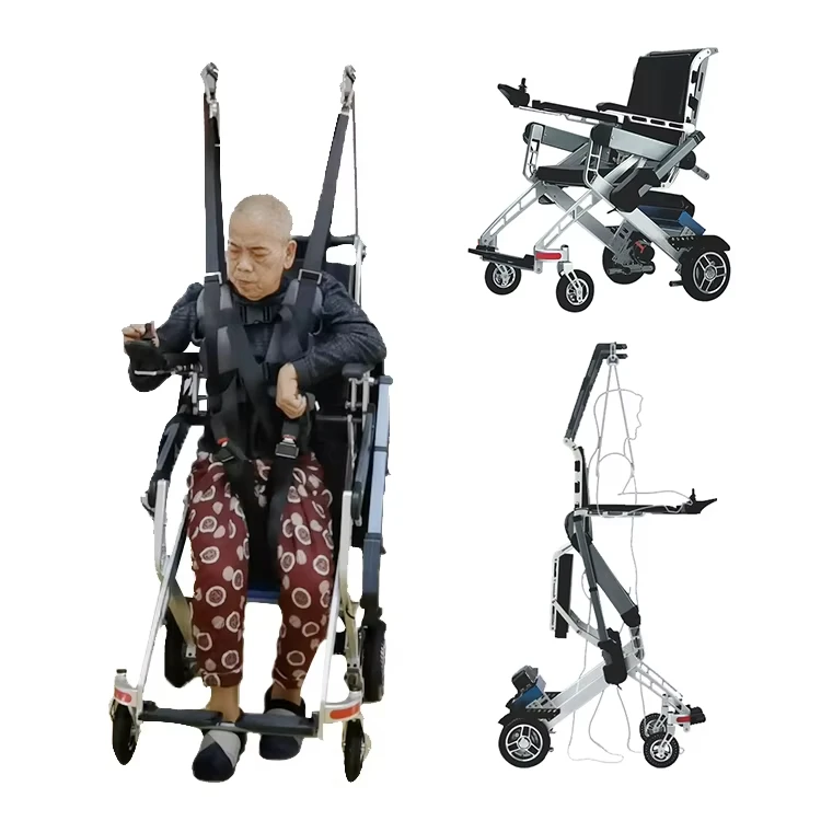 Stroke Rehabilitation Adjustable Aluminium Lightweight Unisex Assisted Standing Gait Training Equipment
