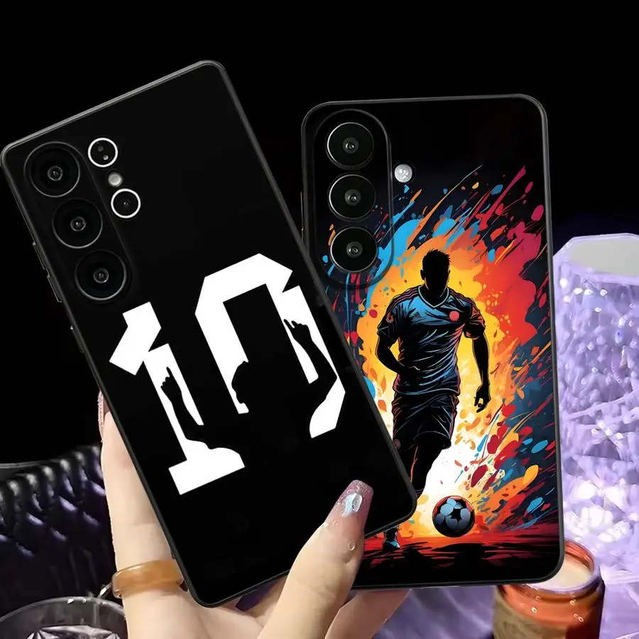 Cartoon Creative Football Case for Samsung Galaxy S20 S24 Plus Note 8 9 10 20 Ultra S9 S10 S25 Edge S26 S21 FE S23 Ultra Soft