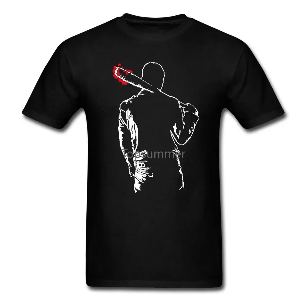 Negan The Walking Dead Negan Lucille T Shirt Men Summer Crew Neck Cheap Tees Adult Big Clothing Cool Loose Teenage Tee Shirt