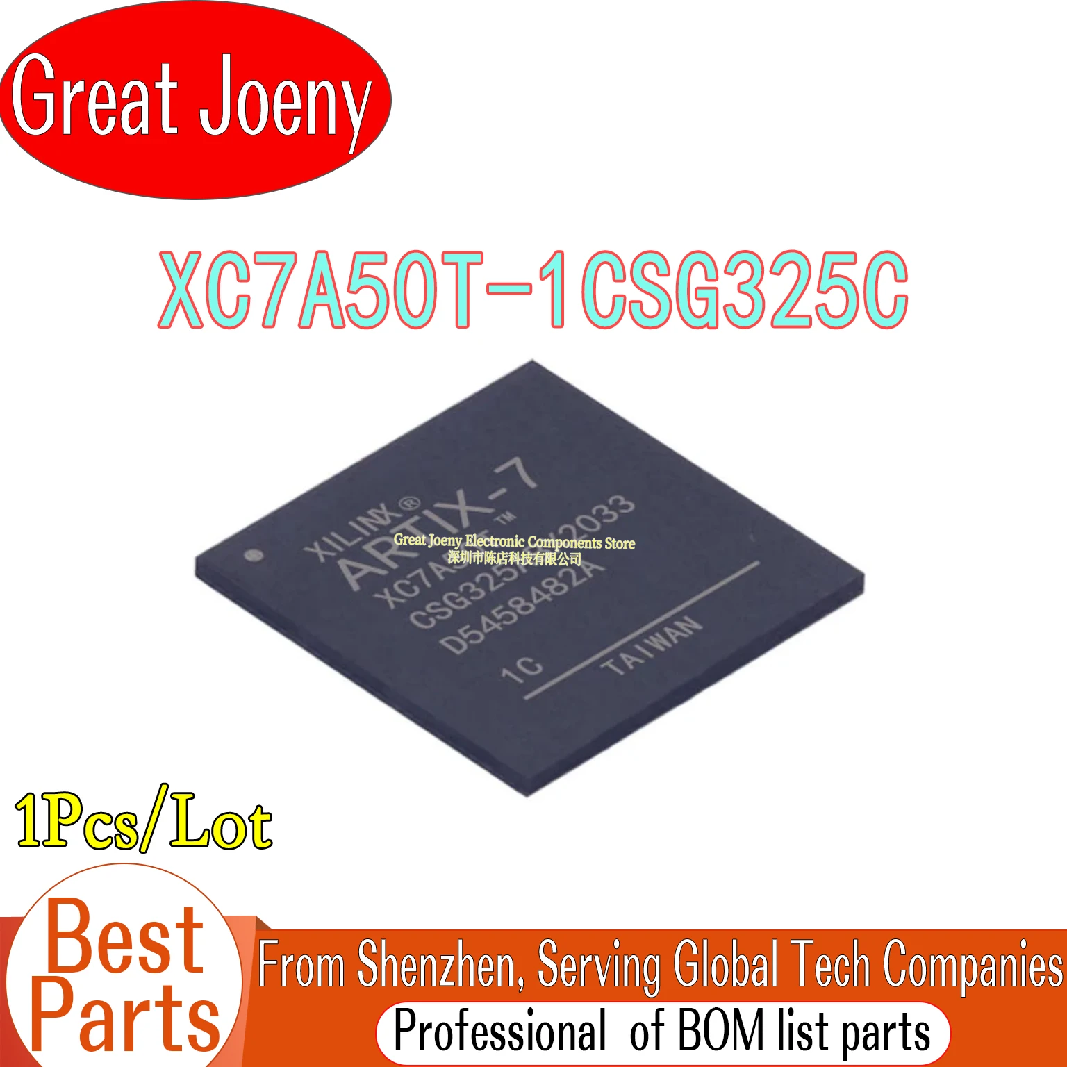 

100% New Original XC7A50T XC7A50T-1CSG325C IC Chipset BGA-325