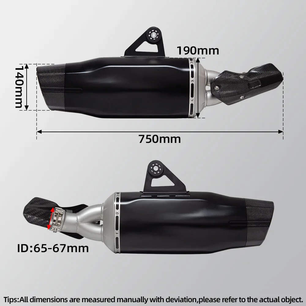 Slip on Line Exhaust Muffler with DB Killer For BMW R1200GS R1250GS R1200ADV R1250ADV 2013-2023 Motorcycle Exhaust tailpipe