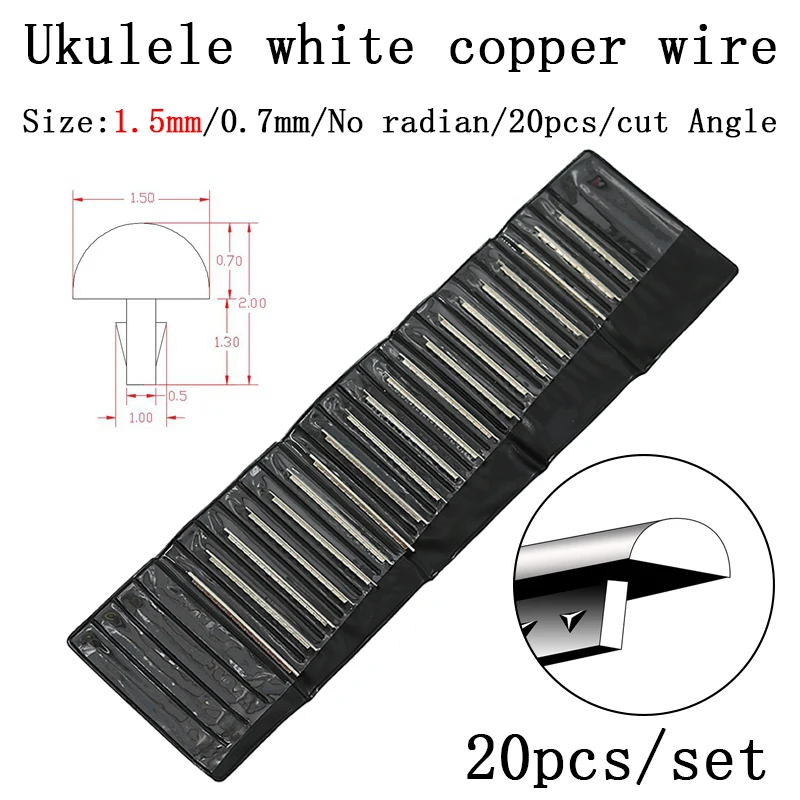 1Set (21 Pieces)  Ukulele Fingerboard Frets Fret Wire For Brass Cupronickel nickel silver Guitar Repair Material Accessories