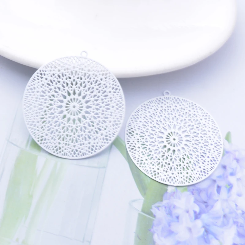 30 Stück/lot AB2056 37*35 Messing Filigran Lebensblume Anhänger Schmuckmaterialien geeignet für DIY-Ohrringe – Detail 4