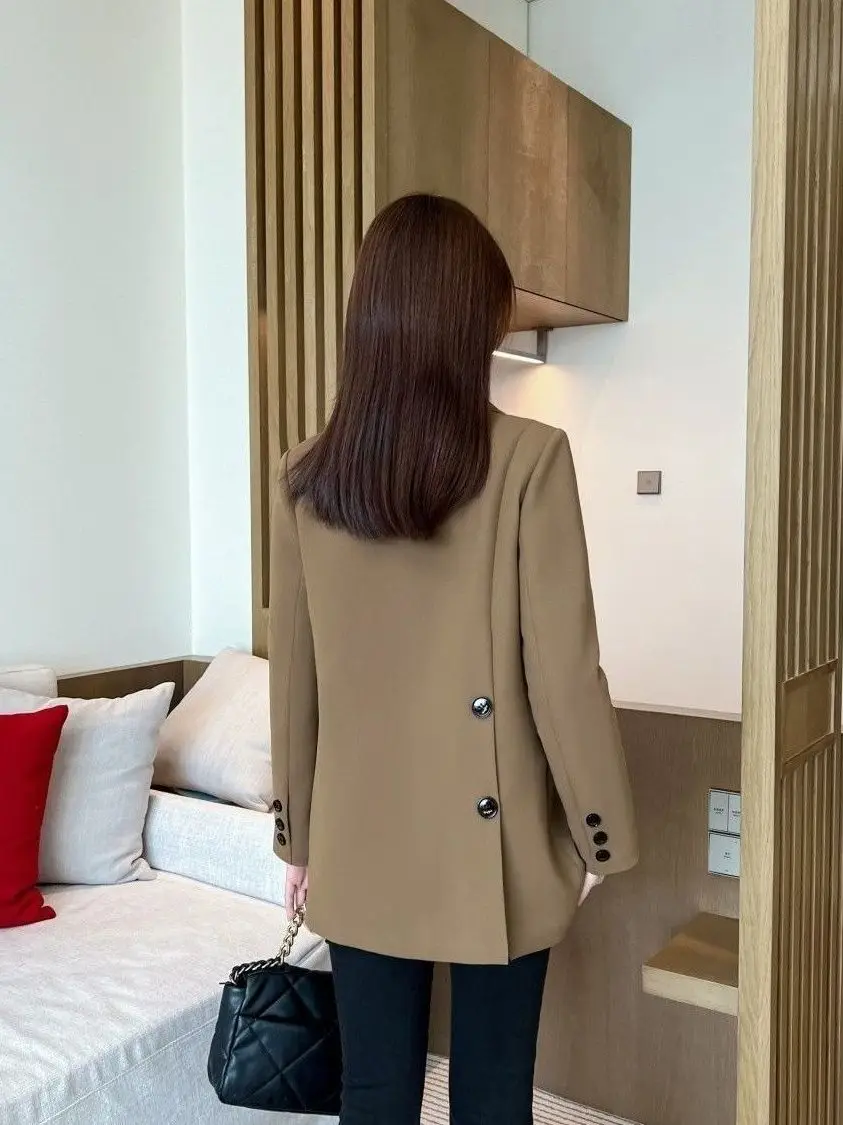 Damski komplet z bawełnianą podszewką, casualowy, jesienno-zimowy, nowy, mały rozmiar, elegancki, wysokiej jakości.