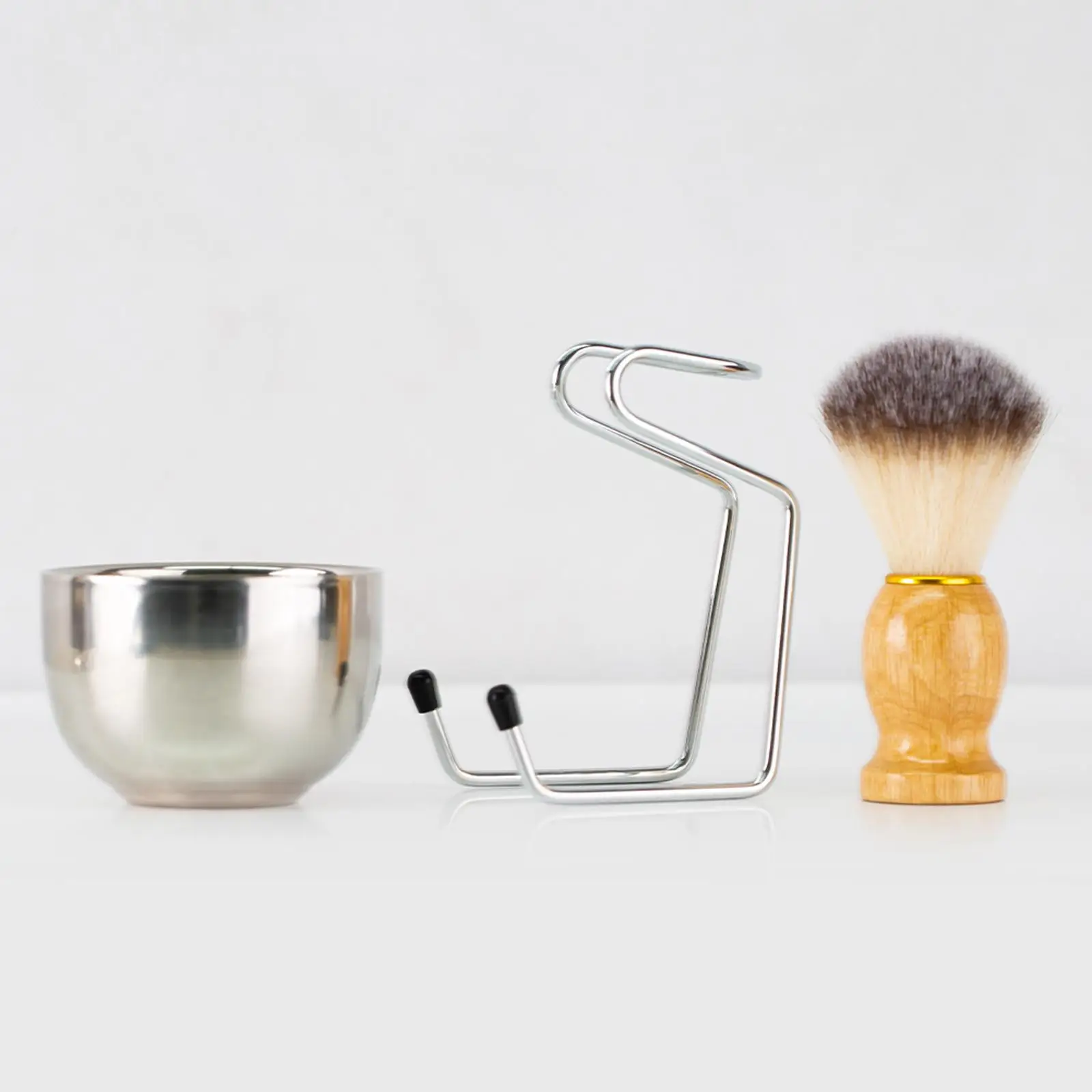 Shaving Brush Set for Men, Perfect for Wet Shave Convenient to Use Dia 82mm Bowl