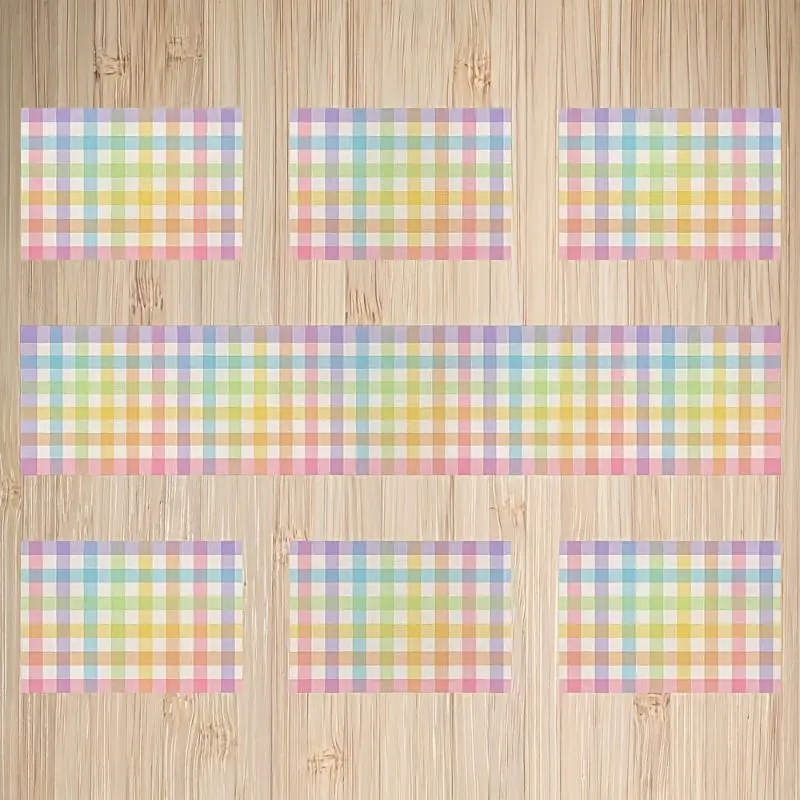 VIKAMA Dopamine Refreshing Ins Style Table Flag Placemat Set Waterproof And Anti Slip Kitchen Dining Table Mat