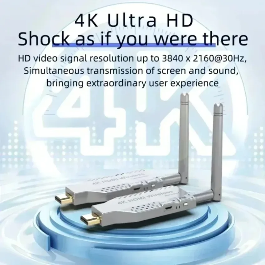4K Wireless HDMI Extender Transmitter Receiver Kit 50M Range Plug And Play Video Screen Mirroring For TV Projector Monito