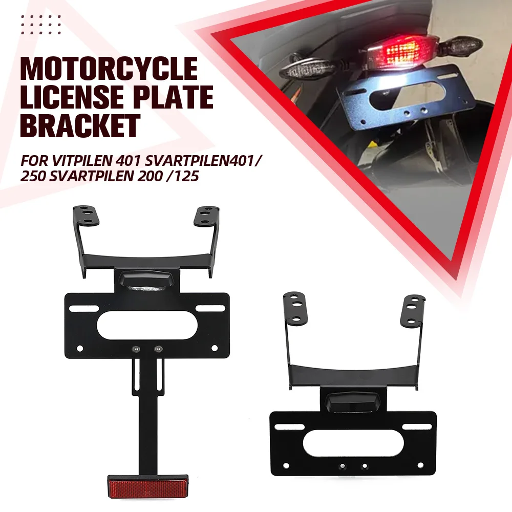 

Motorcycle License Plate Holder Tail Light Bracket Eliminator For Husqvarna VitPilen 401 SvartPilen401 / 250 SvartPilen 200 /125