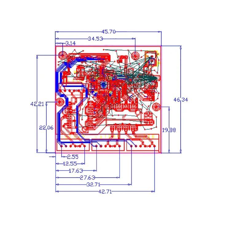 Módulo Mini PBCswitch com 4 portas Switches de rede, PCB Board, 10 m, 100m, PBC
