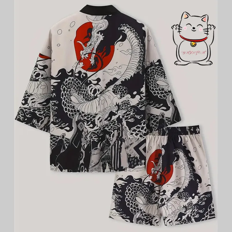 

Leading figure in the animation industry the top girl who provides kimonos for men and women Harajuku Wind Wave Bathrobe anime