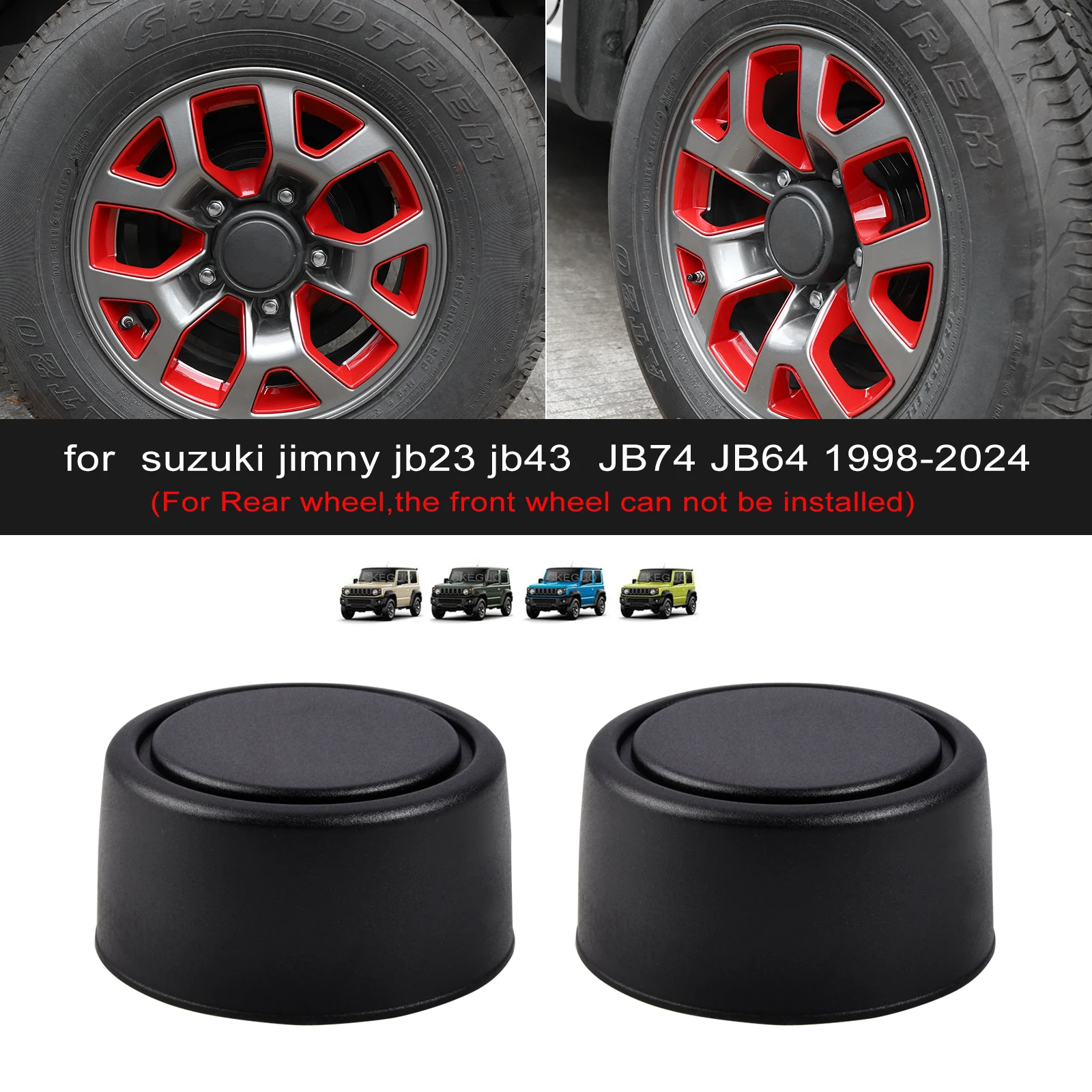 Car Rear Wheel Hub Cover Replacement Hub Cap Car Modified Accessories For 1998-2024 Suzuki Jimny JB43 JB23 JB74 JB64