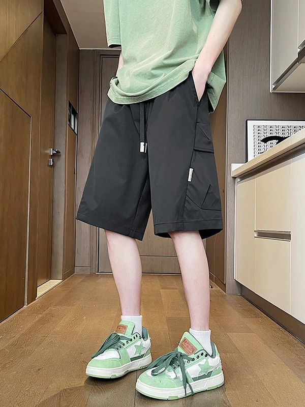 

Casual Loose Men's Workwear orts Qui Dry Summer New Sle Outerwear mid Waist Straight Leg Pants Youthful Energy Antibact...