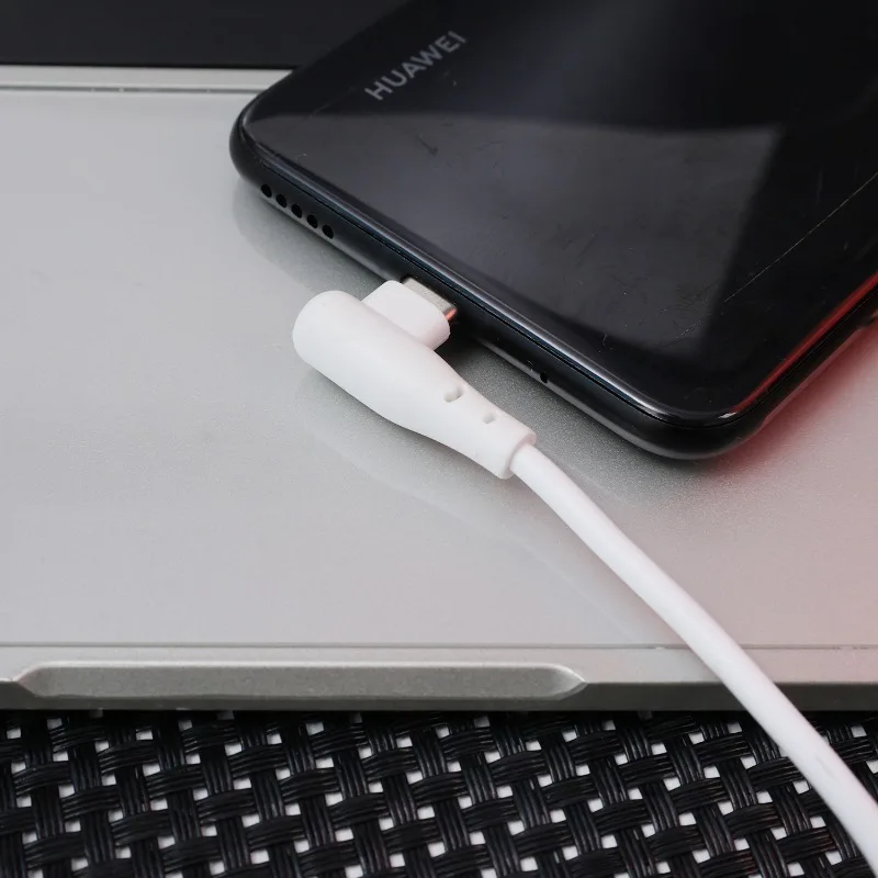 66W 6A High-speed Type C Charger Wire Cord 90 Degree Elbow USB C Fast Charging Cables for Android Samsung Mi Huawei Google