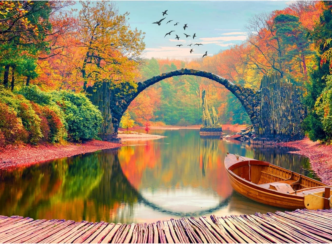 

120/300/500/1000 Pieces Adult Featuring Kromlau Park Jigsaw Puzzle Stress Relief Entertainment Toys Landscape Puzzles Gifts