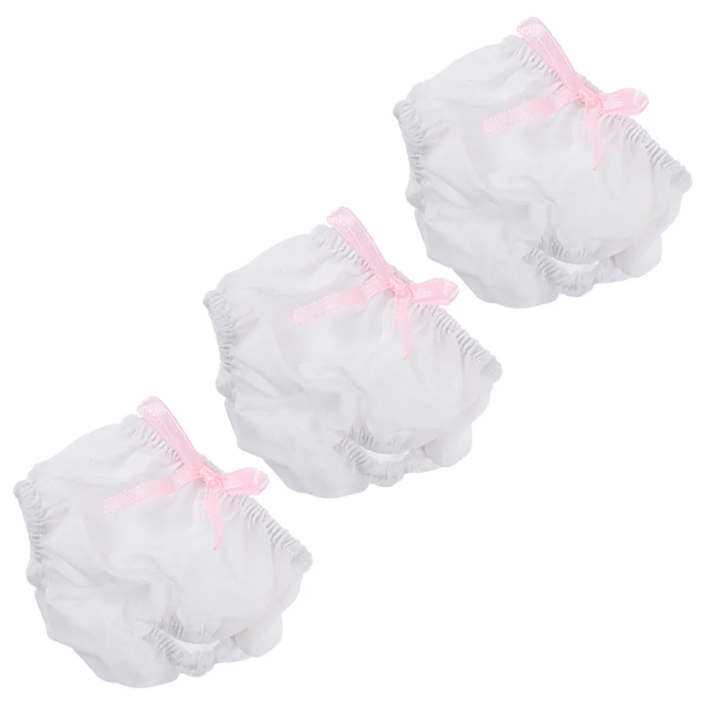 

3 Pcs Underwear Baby Diapers 20cm Clothes Accessories Play Toys Reusable Premium Material Birthday Baby Underwear Gift